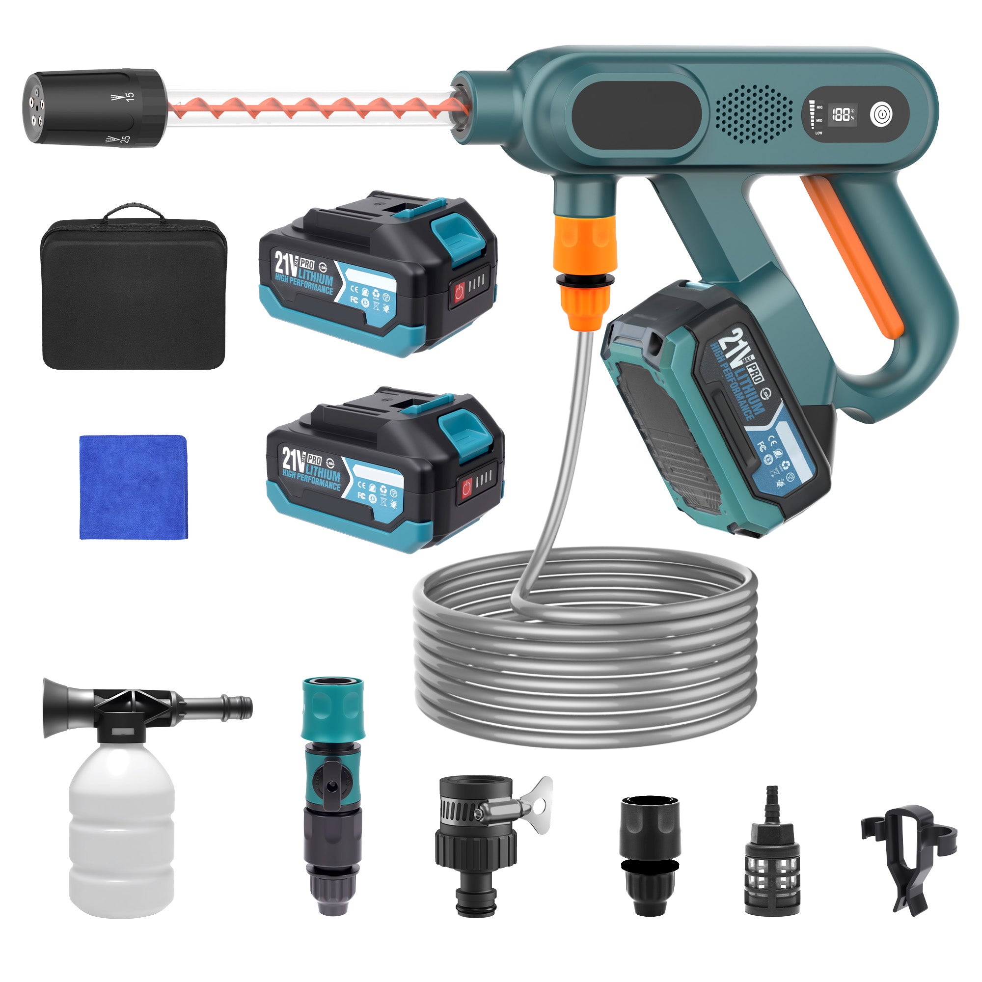 【Fast & Free Shipping】Ultimate Cordless Pressure Washer Kit | Dual 4.0Ah Batteries & Turbo Nozzle